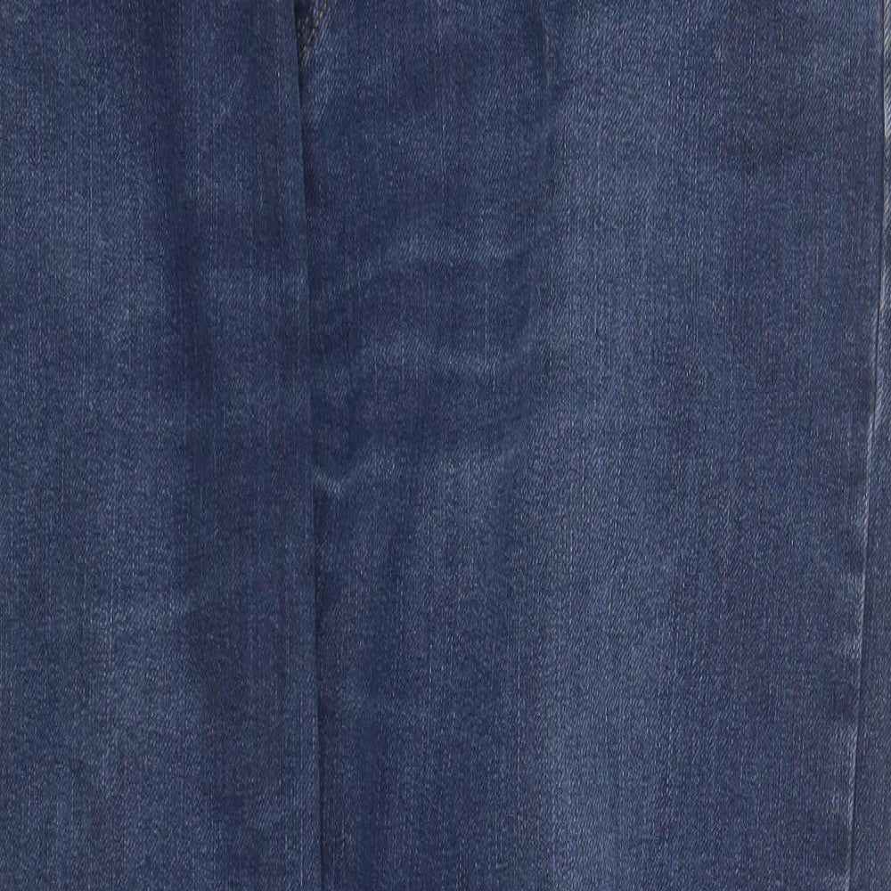 Blue Harbour Mens Blue Cotton Straight Jeans Size 36 in L29 in Regular Button