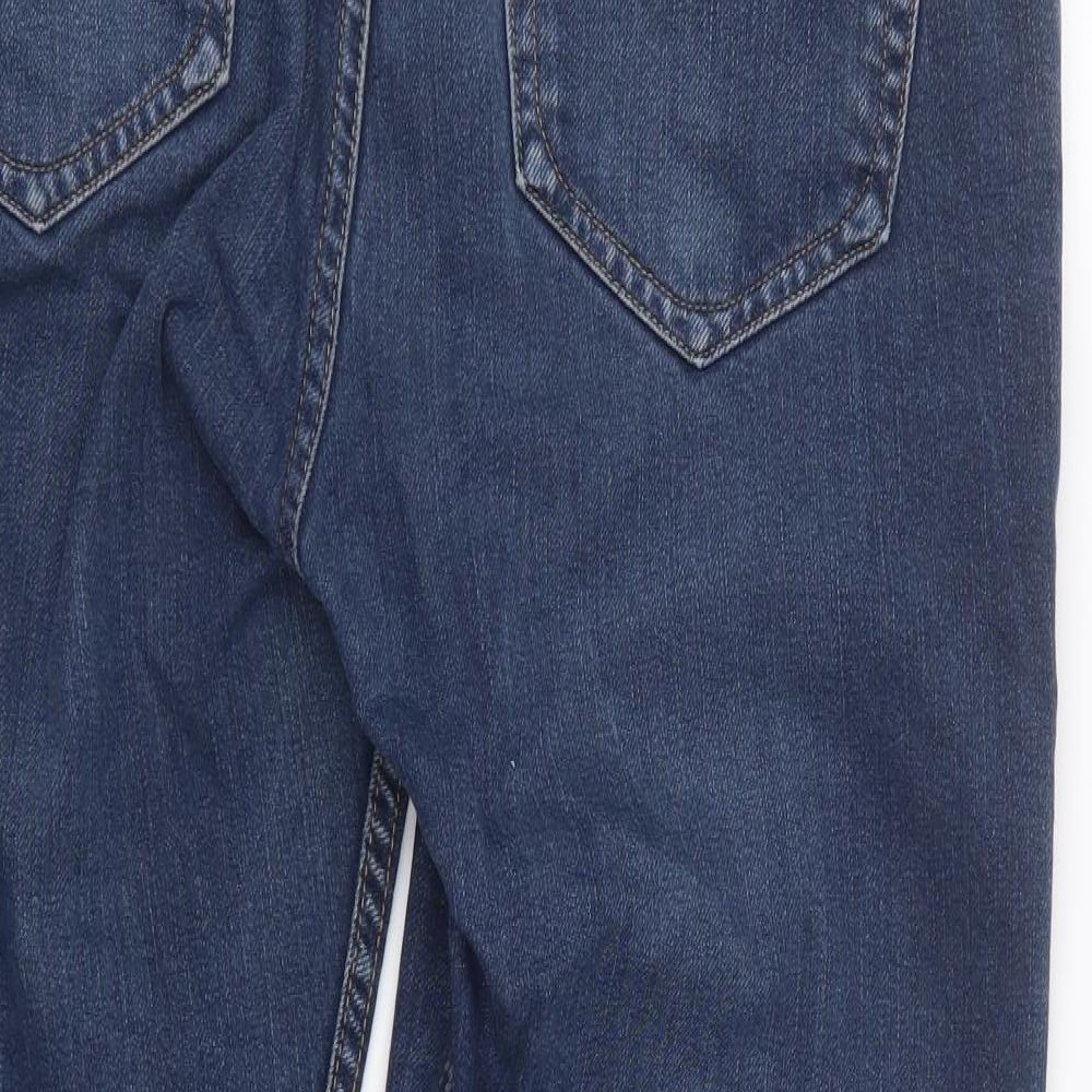 Blue Harbour Mens Blue Cotton Straight Jeans Size 36 in L29 in Regular Button