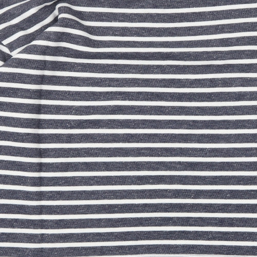 Dunnes Stores Womens Blue Striped Polyester Pullover Sweatshirt Size M Pullover