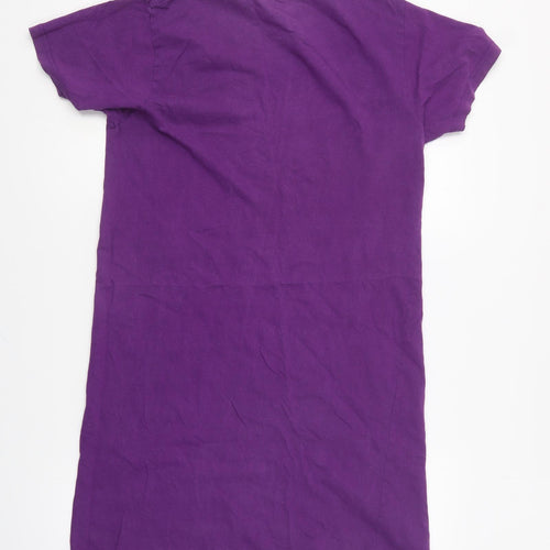 Mont Noir Womens Purple Polyester T-Shirt Dress Size 8 Round Neck Pullover - The G.O.A.T