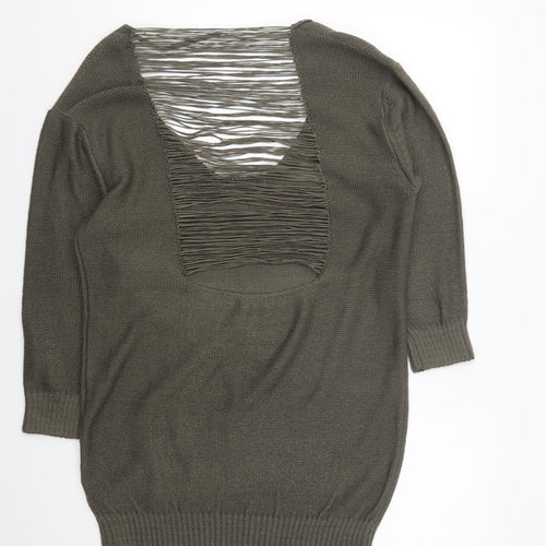 Atmosphere Womens Green Round Neck Acrylic Pullover Jumper Size 18