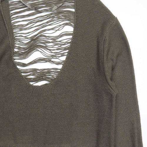 Atmosphere Womens Green Round Neck Acrylic Pullover Jumper Size 18
