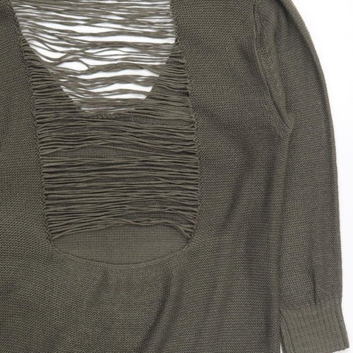 Atmosphere Womens Green Round Neck Acrylic Pullover Jumper Size 18