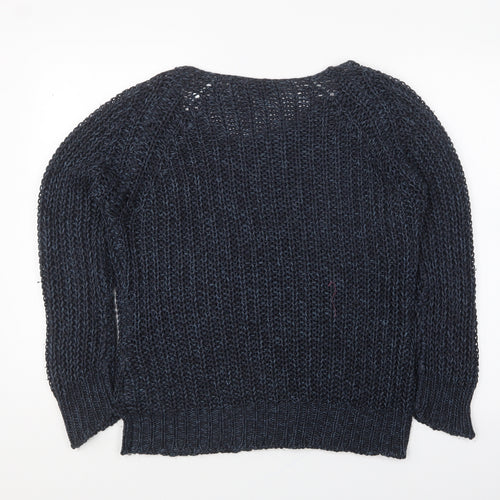 Store Twenty One Womens Blue Round Neck Acrylic Pullover Jumper Size M