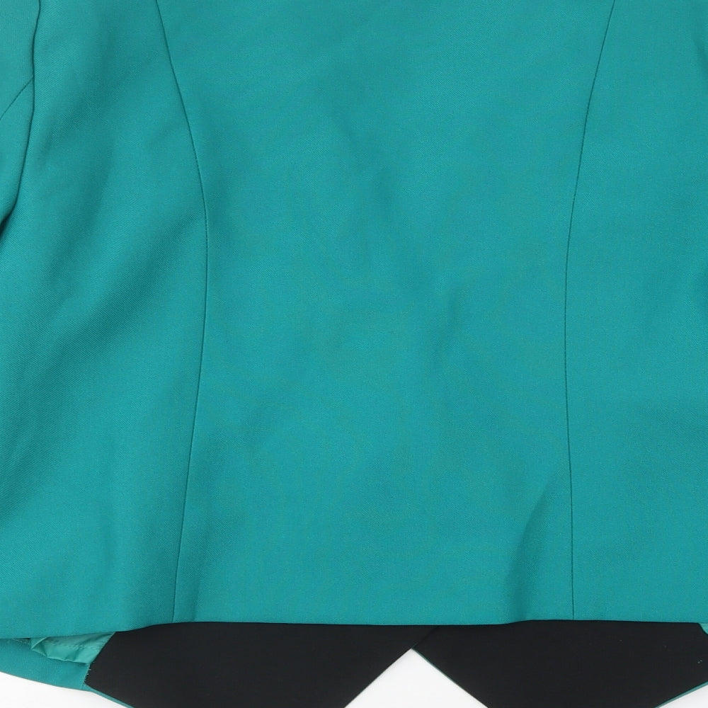 Dainty Dinah Designs Womens Green Jacket Blazer Size 16 Button