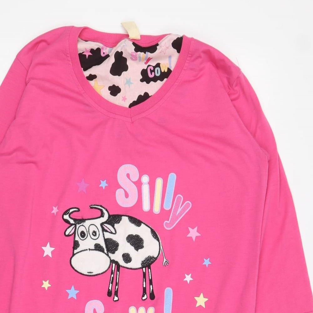 Closer Womens Pink Solid Polyester Top Dress Size 18 - Silly Cow