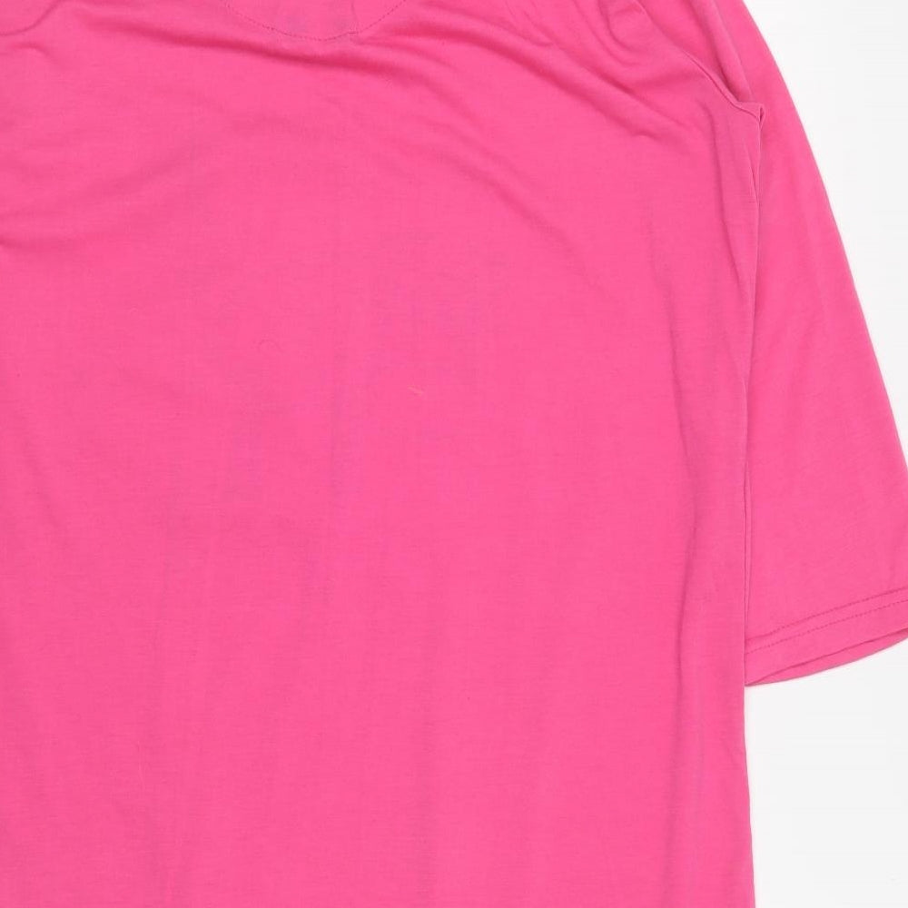 Closer Womens Pink Solid Polyester Top Dress Size 18 - Silly Cow