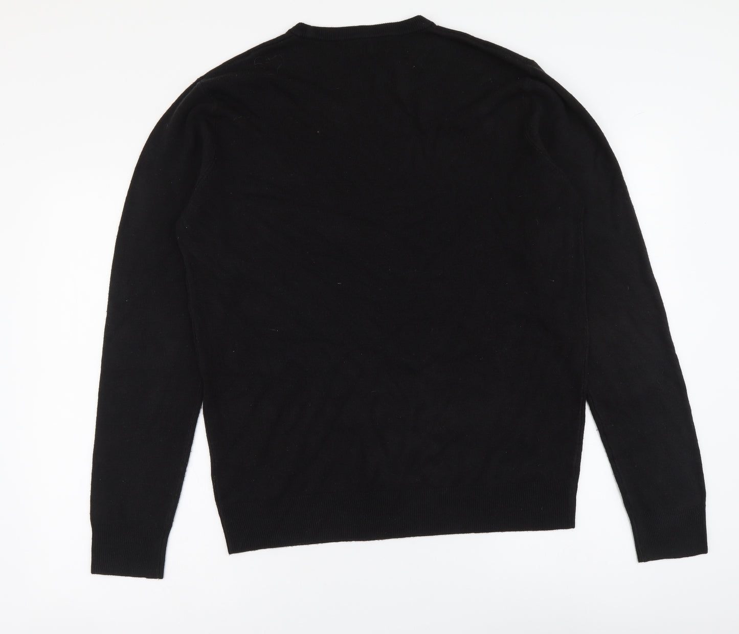 Primark Mens Black Roll Neck Acrylic Pullover Jumper Size L