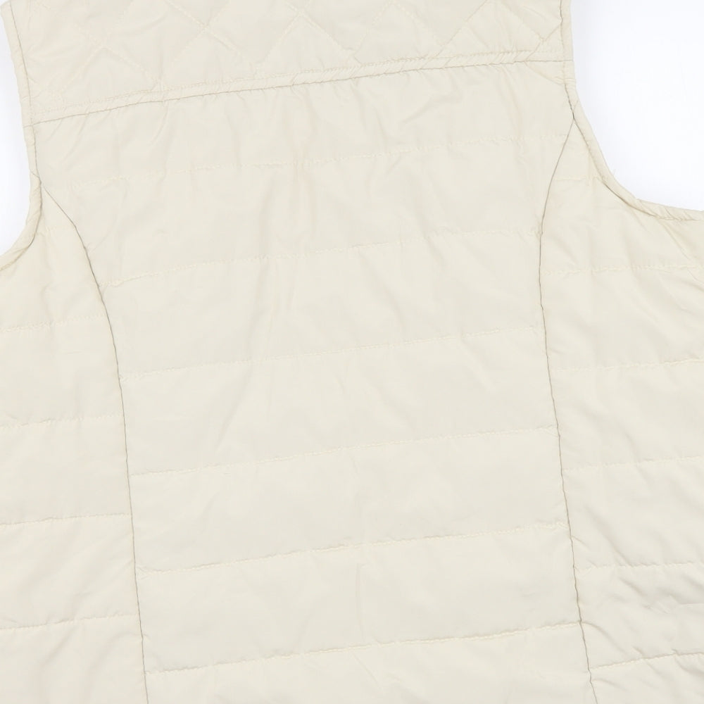 Bonmarché Womens Beige Gilet Jacket Size 18 Zip