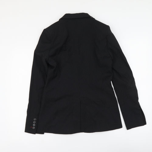 NEXT Womens Black Polka Dot Polyester Jacket Suit Jacket Size 8