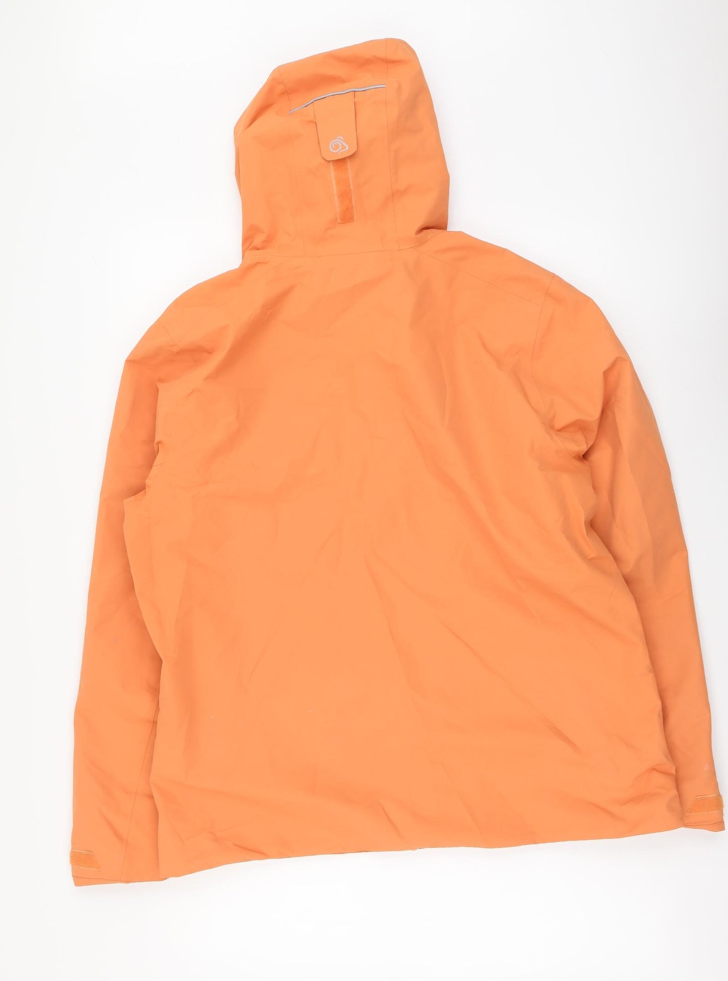 Craghoppers Womens Orange Rain Coat Coat Size 14 Zip