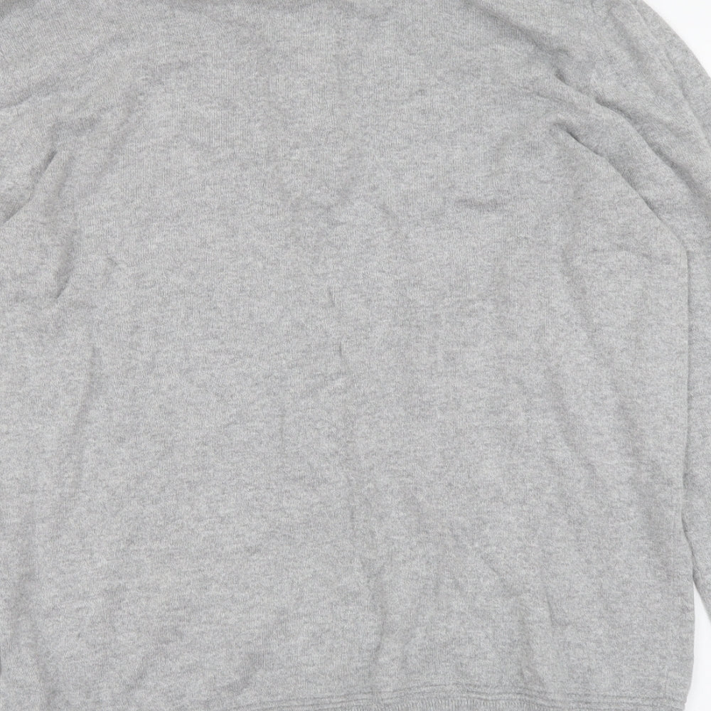 Topman Mens Grey Collared Cotton Pullover Jumper Size XL