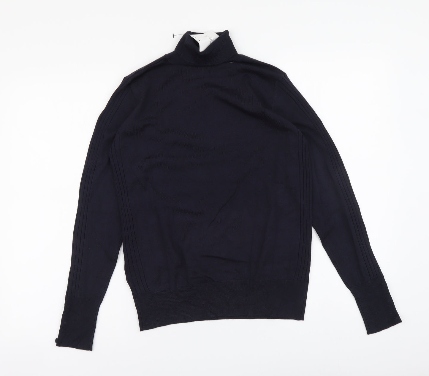 NEXT Womens Blue Roll Neck Viscose Pullover Jumper Size 12