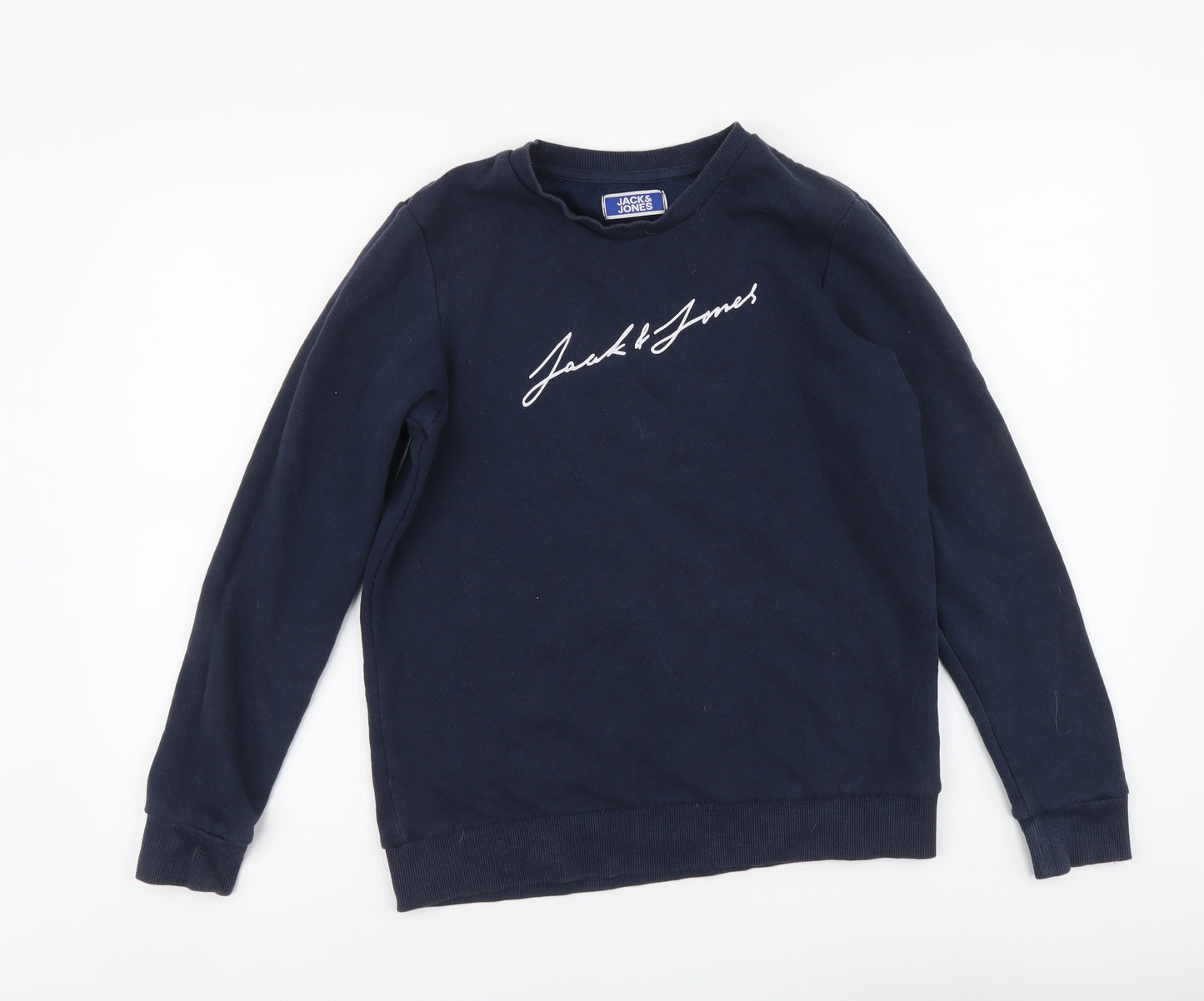 JACK & JONES Boys Blue Cotton Pullover Sweatshirt Size 14 Years Pullover