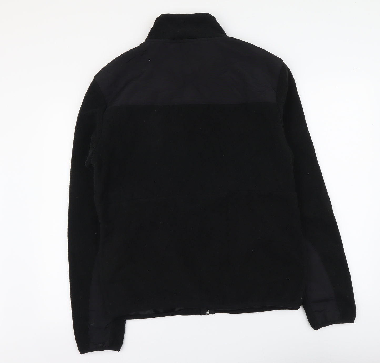 Workout Mens Black Polyester Full Zip Hoodie Size M