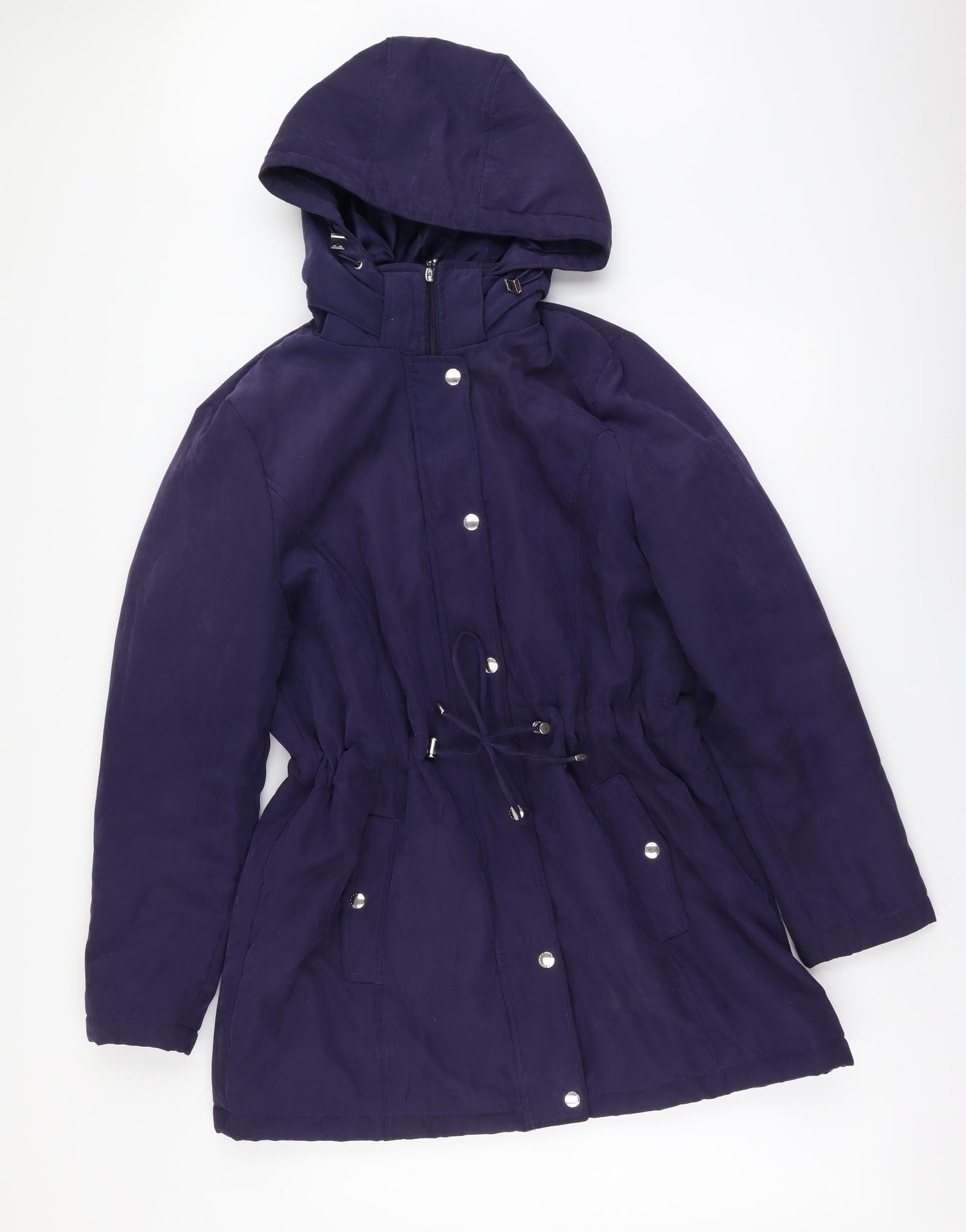 Bonmarché Womens Blue Parka Coat Size 14 Zip
