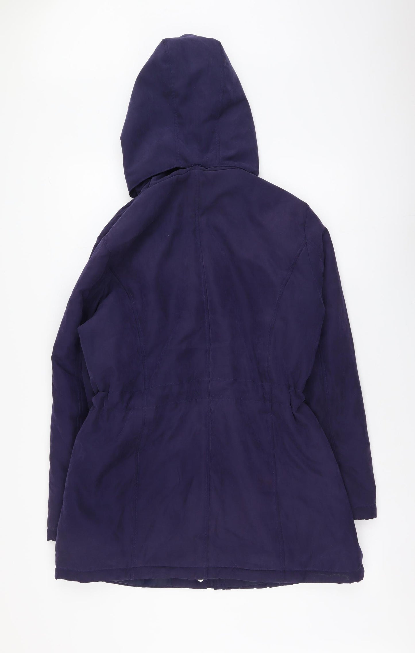 Bonmarché Womens Blue Parka Coat Size 14 Zip
