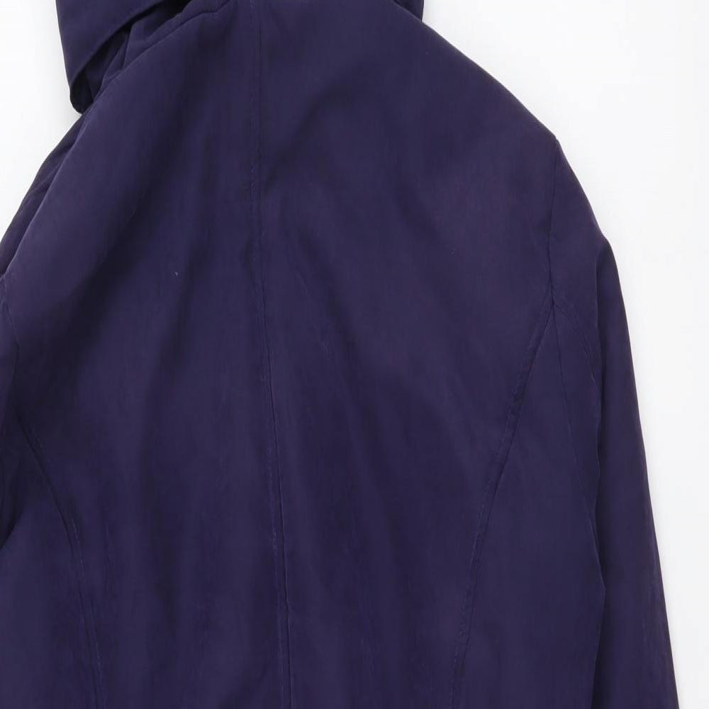 Bonmarché Womens Blue Parka Coat Size 14 Zip