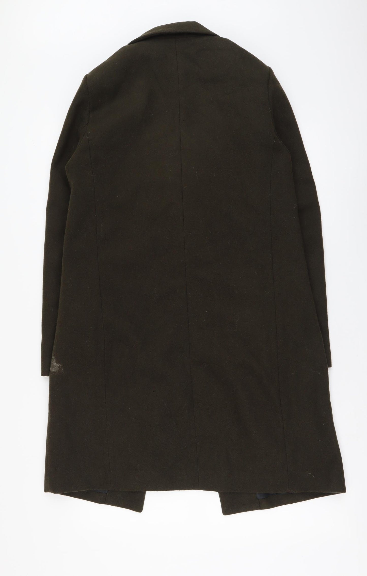 New Look Womens Green Overcoat Coat Size 8 Button