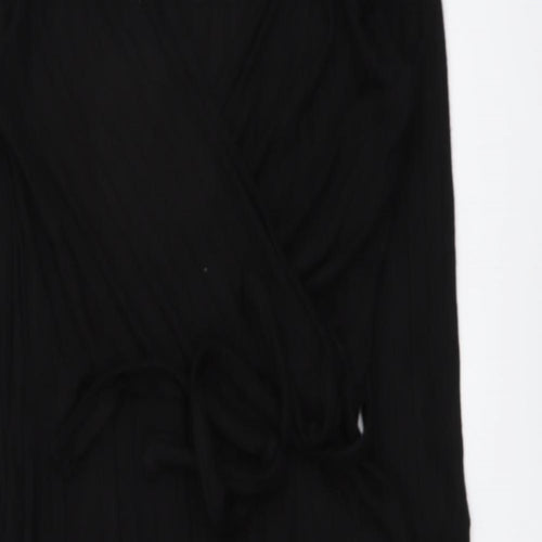 F&F Womens Black Viscose A-Line Size 6 V-Neck Pullover