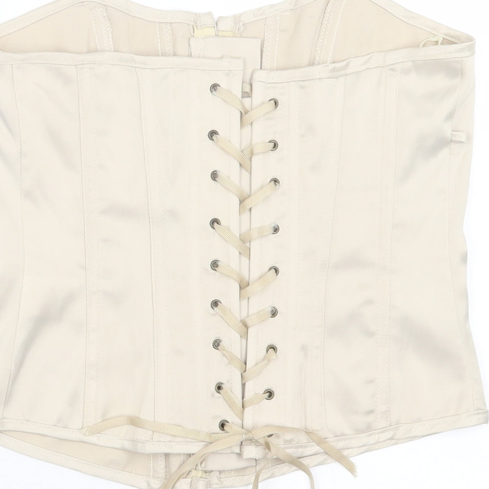 River Island Womens Beige Polyester Basic Tank Size 10 Sweetheart - Corset