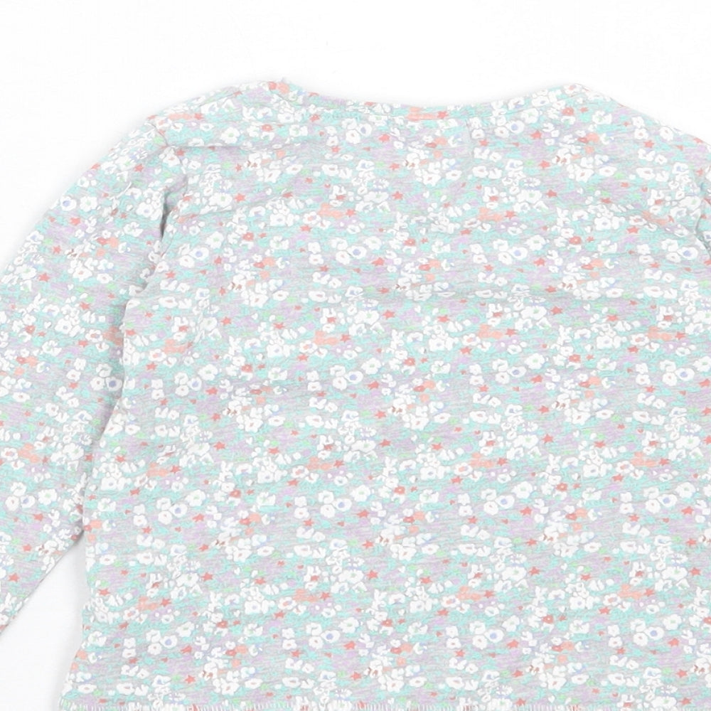NEXT Girls Multicoloured Floral Cotton Basic Casual Size 12-18 Months Crew Neck Pullover