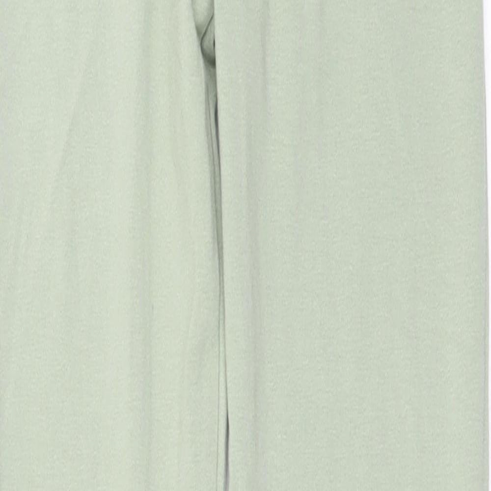 Miss Selfridge Womens Green Cotton Capri Leggings Size 8 L25 in