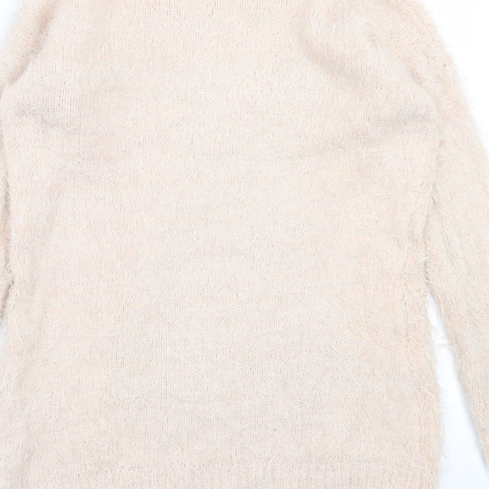 Atmosphere Womens Pink Crew Neck Nylon Pullover Jumper Size 6 - Rabbit