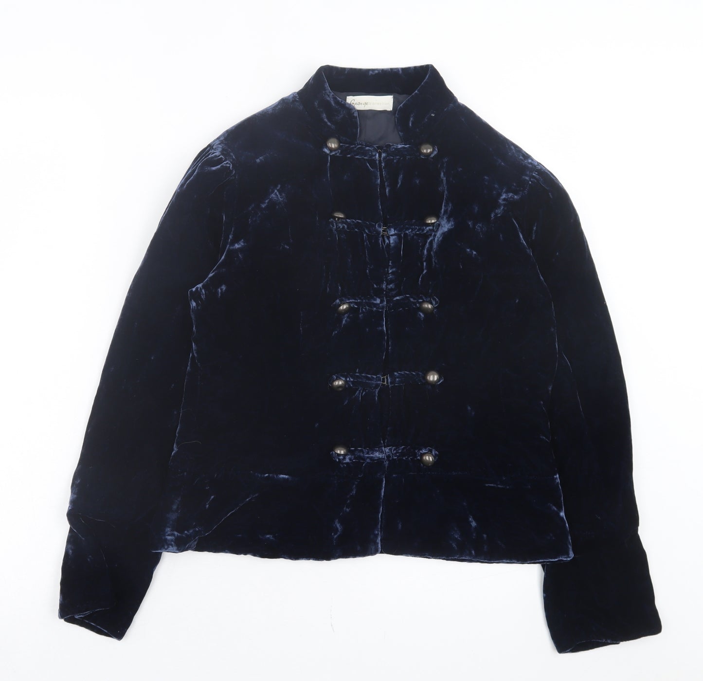 George Womens Blue Jacket Size 12 Hook & Eye