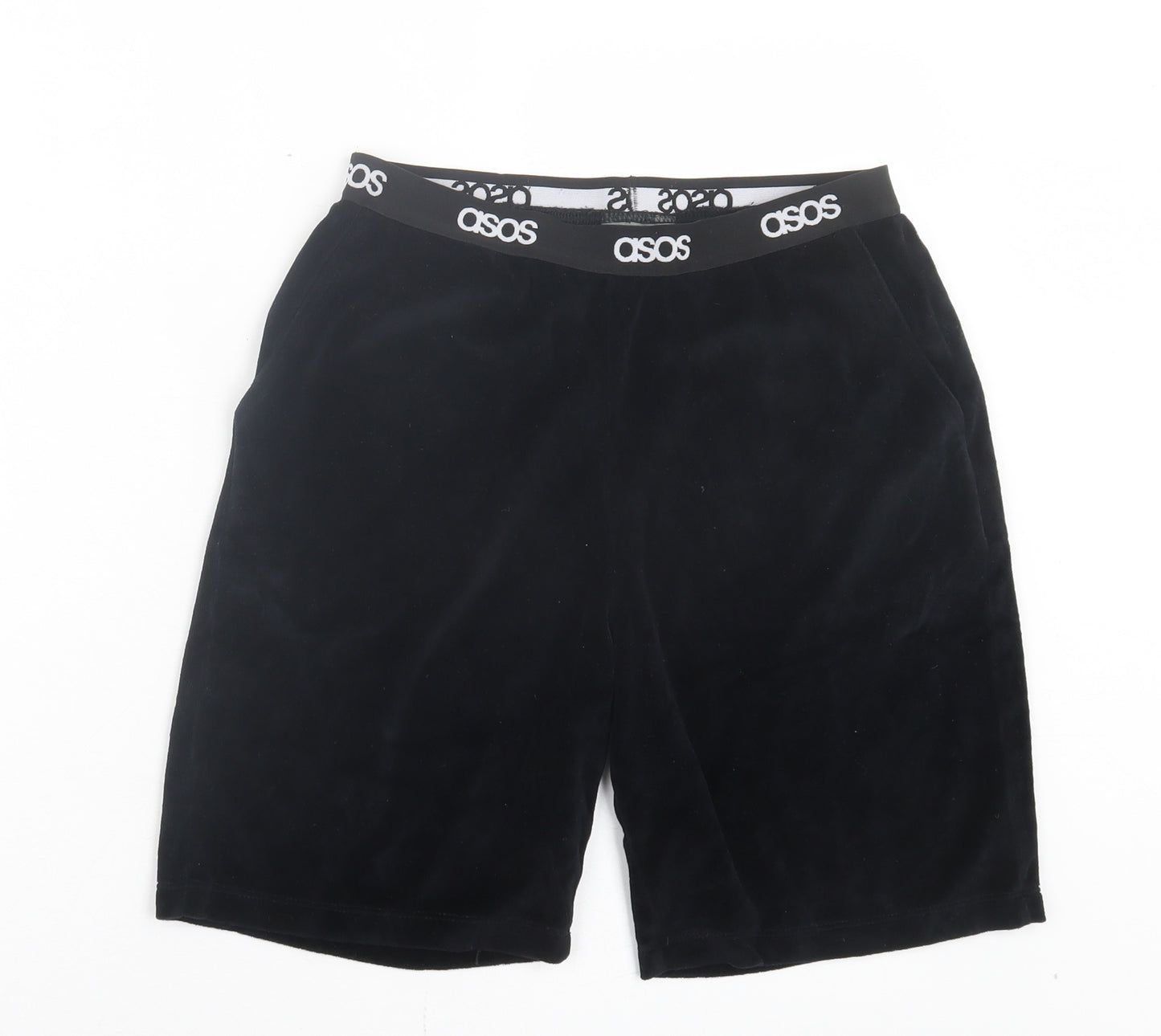 ASOS Womens Black Polyester Sweat Shorts Size S L6 in Regular Pull On