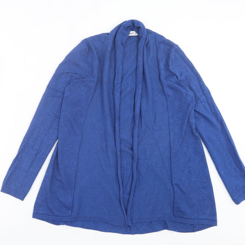 Zara Womens Blue V-Neck Acrylic Cardigan Jumper Size S