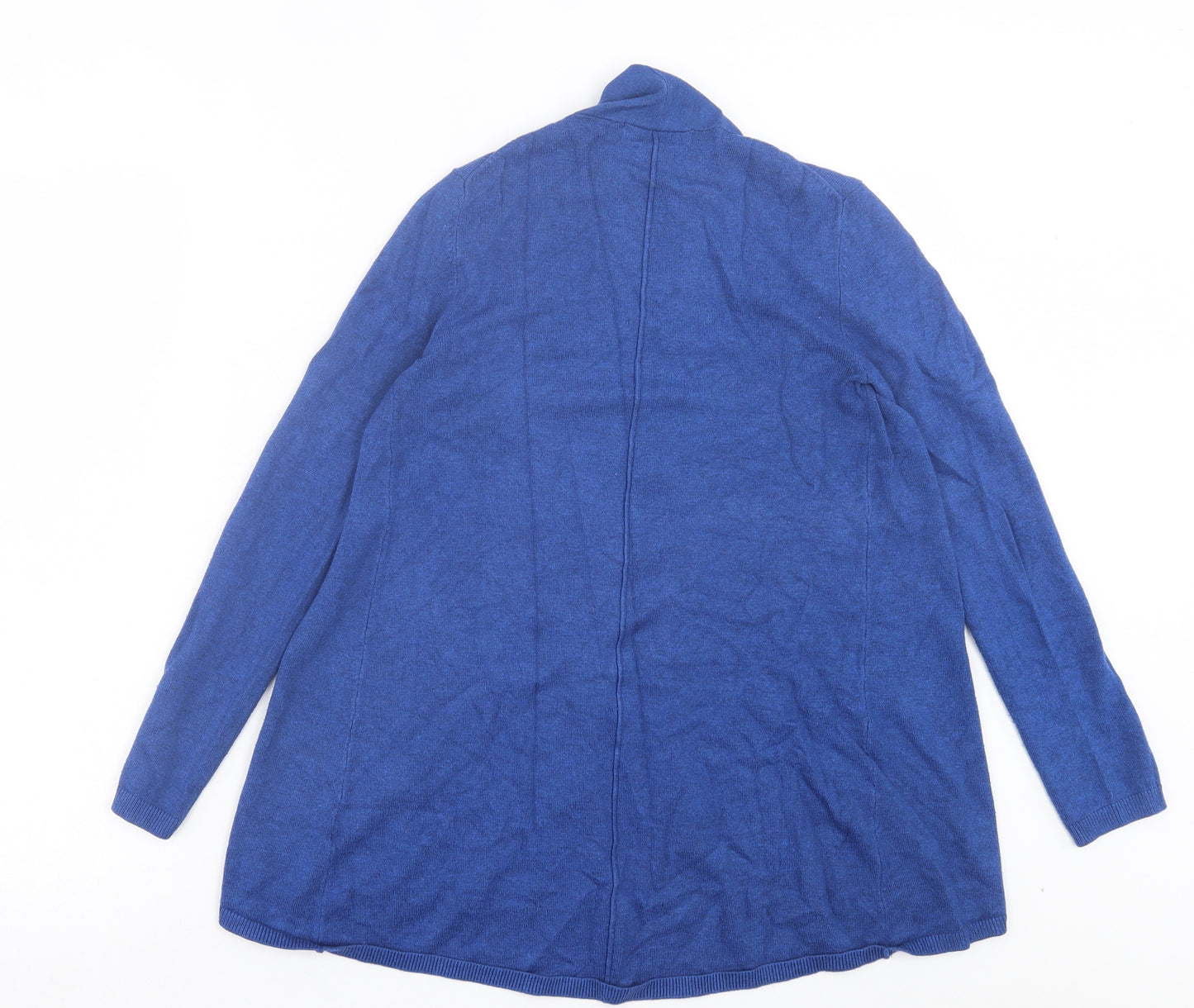 Zara Womens Blue V-Neck Acrylic Cardigan Jumper Size S