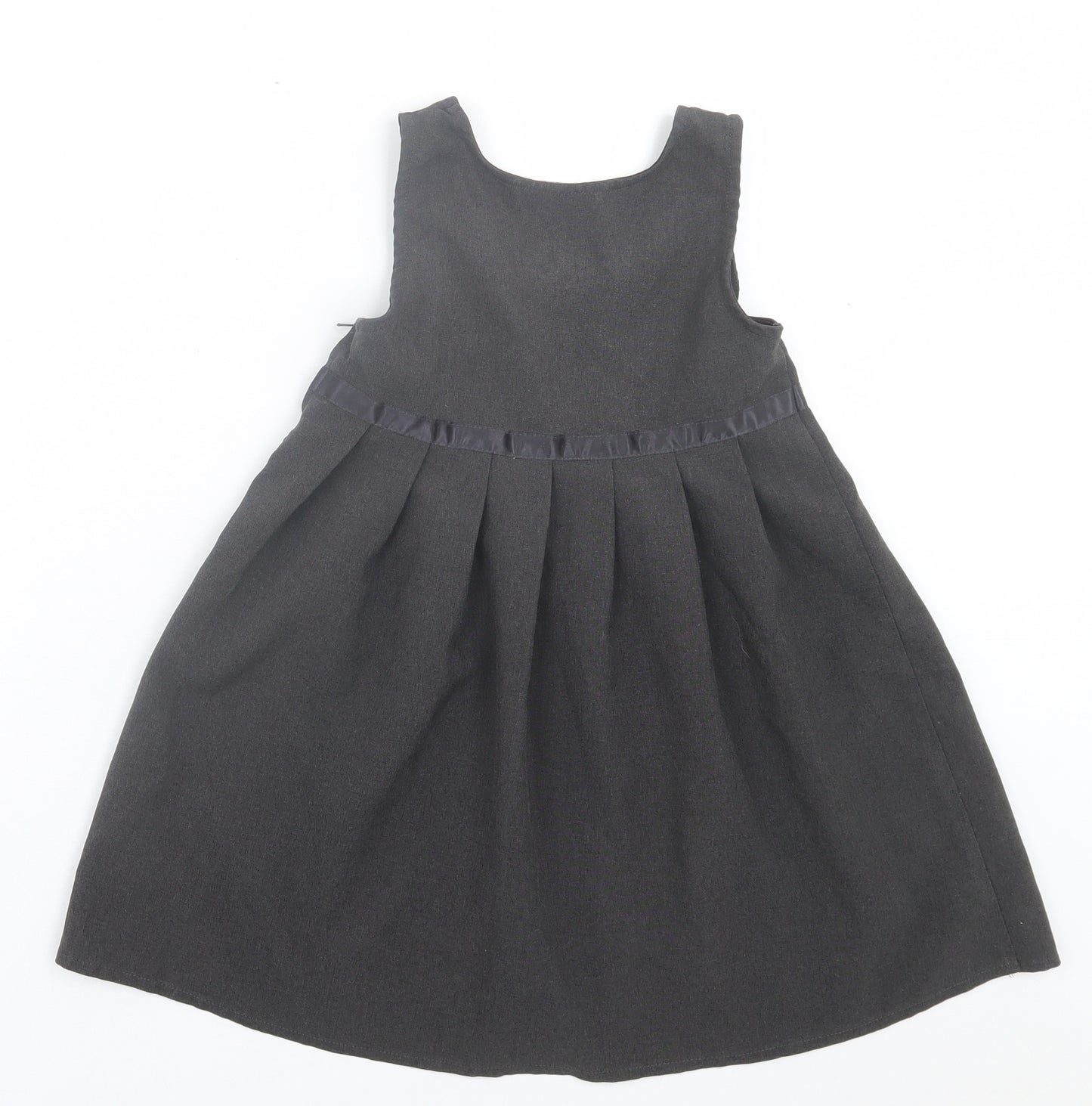 BHS Girls Grey Polyester A-Line Size 5 Years Crew Neck Zip - School Wear