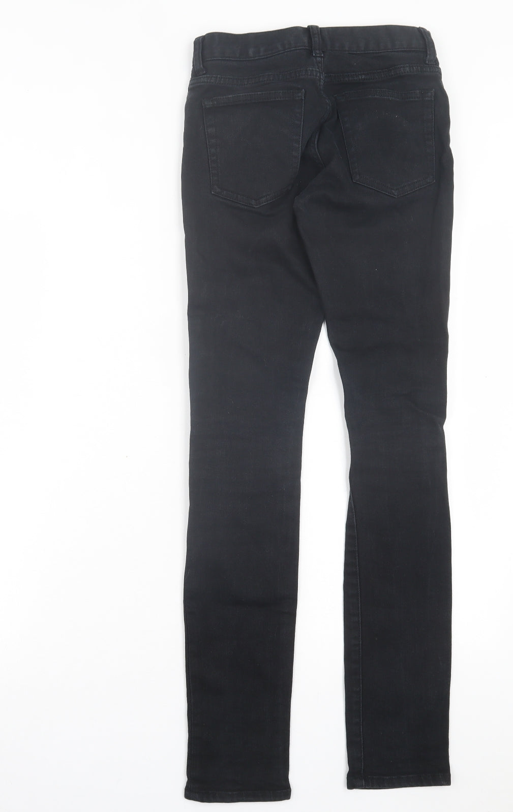 H&M Womens Black Cotton Skinny Jeans Size 4 L30 in Regular Button