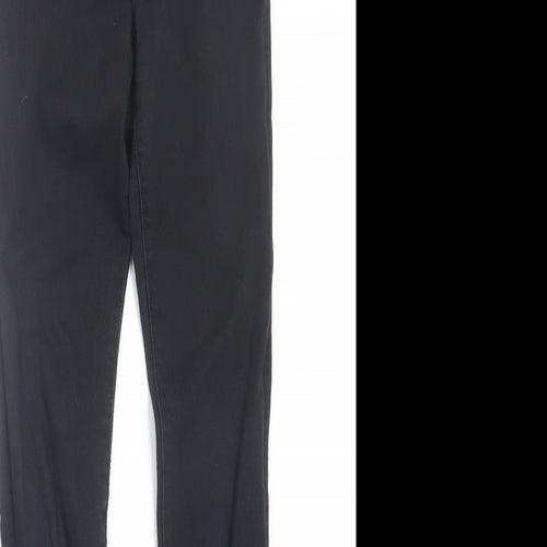 H&M Womens Black Cotton Skinny Jeans Size 4 L30 in Regular Button