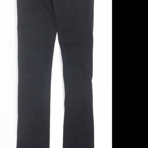 H&M Womens Black Cotton Skinny Jeans Size 4 L30 in Regular Button