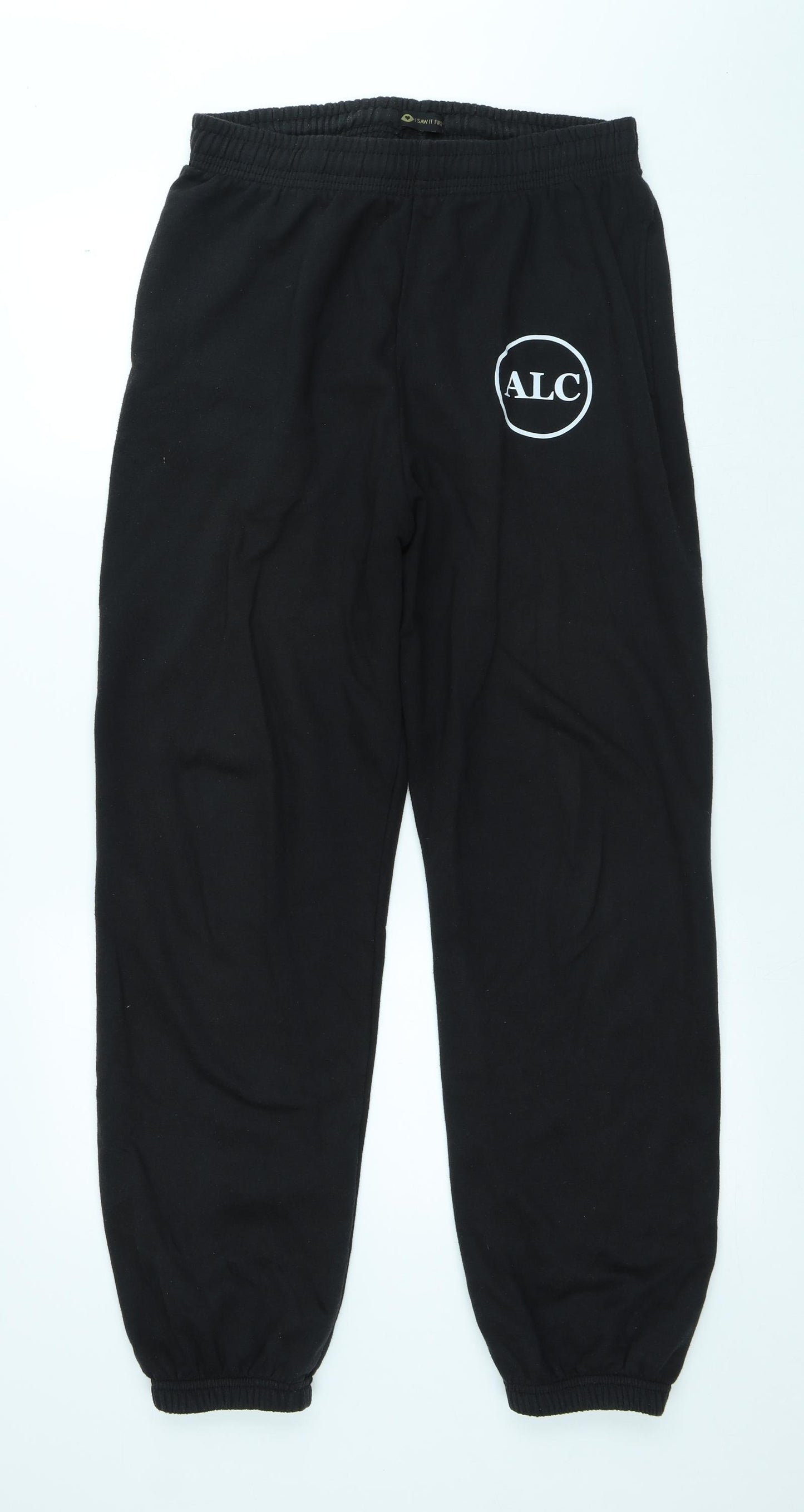 I SAW IT FIRST Womens Black Polyester Jogger Trousers Size 30 L31 in Regular Drawstring - ALC
