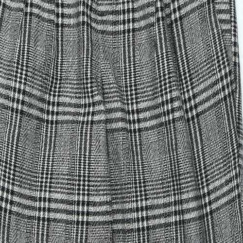 FOREVER 21 Womens Grey Plaid Polyester Trousers Size 27 in L27 in Regular Hook & Loop
