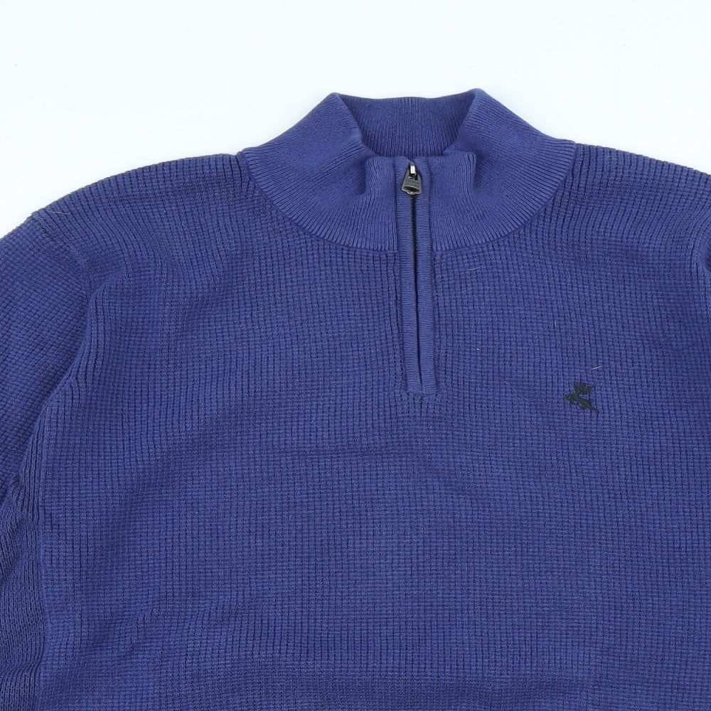 Kensington Mens Blue Cotton Pullover Sweatshirt Size L