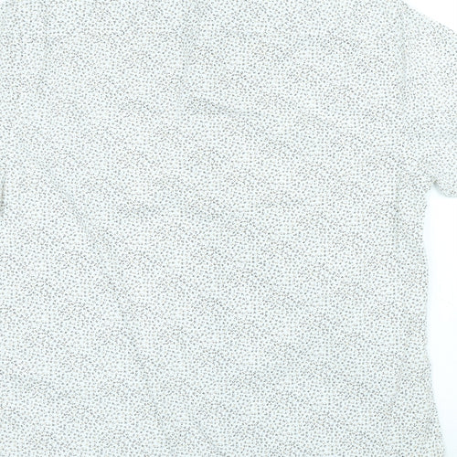 ONLY & SONS Mens White Floral Cotton Button-Up Size XL Collared Button