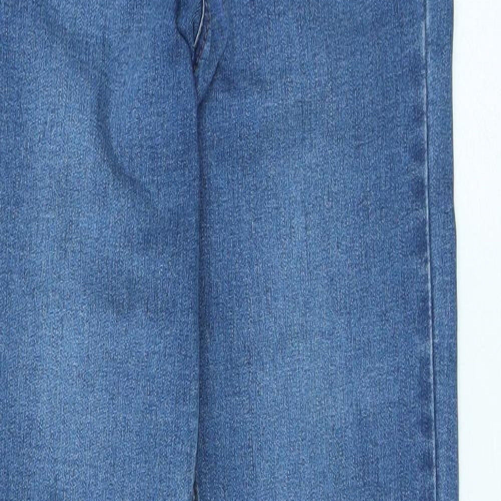 New Look Womens Blue Cotton Skinny Jeans Size 8 L28 in Regular Button