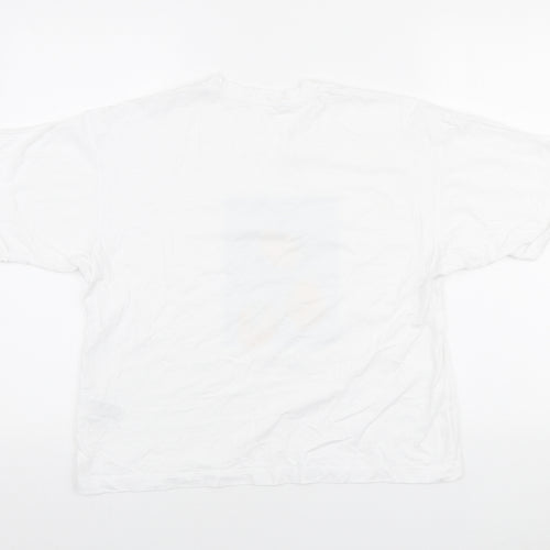 Primark Womens White Cotton Basic T-Shirt Size 2XS Round Neck - Il limone