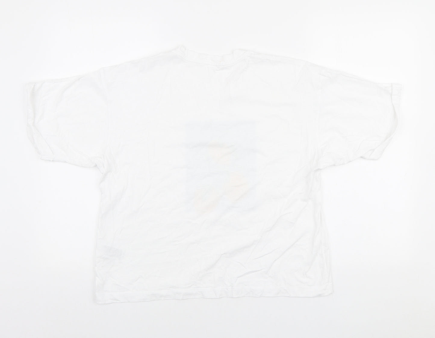 Primark Womens White Cotton Basic T-Shirt Size 2XS Round Neck - Il limone