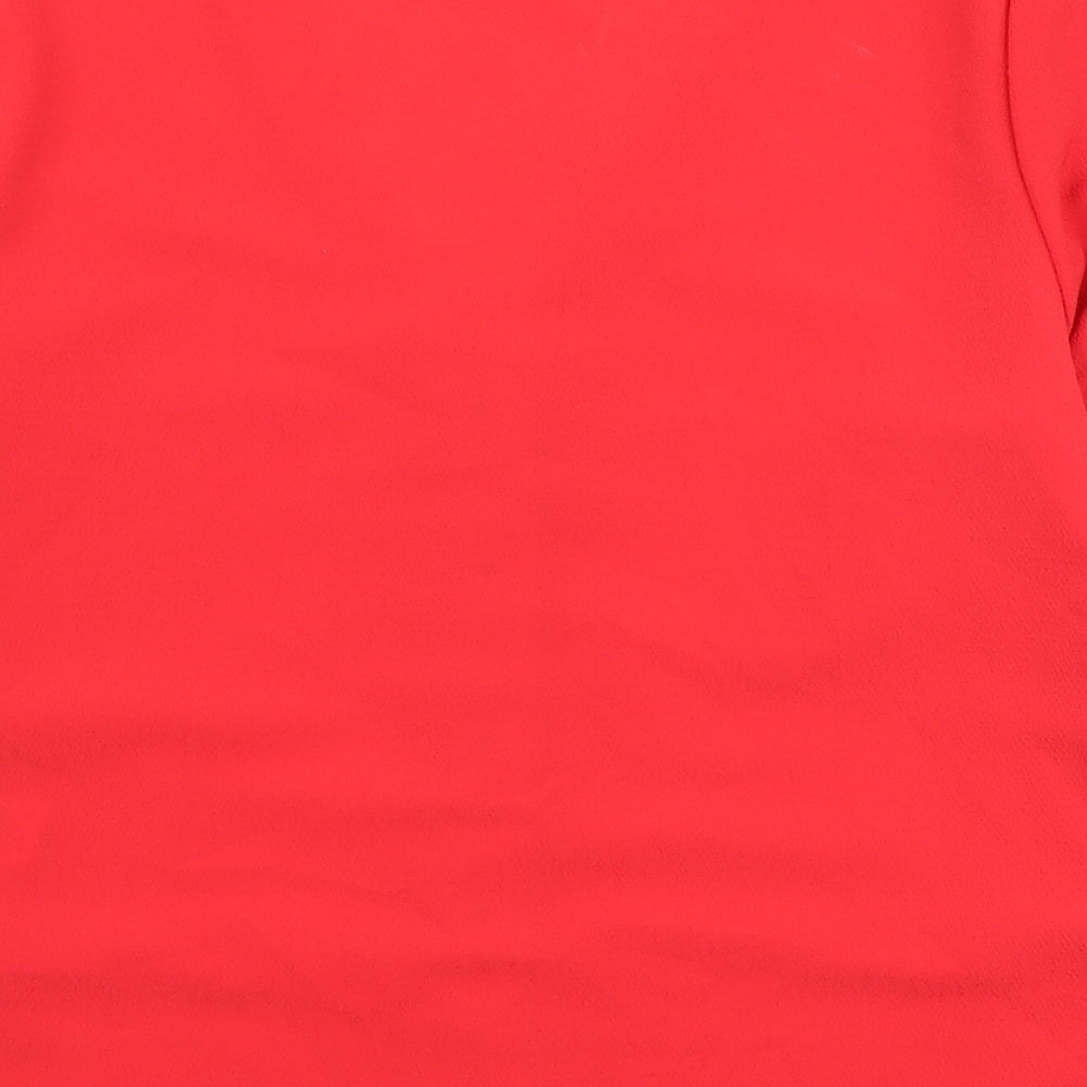New Look Womens Red Polyester Basic Blouse Size 12 V-Neck
