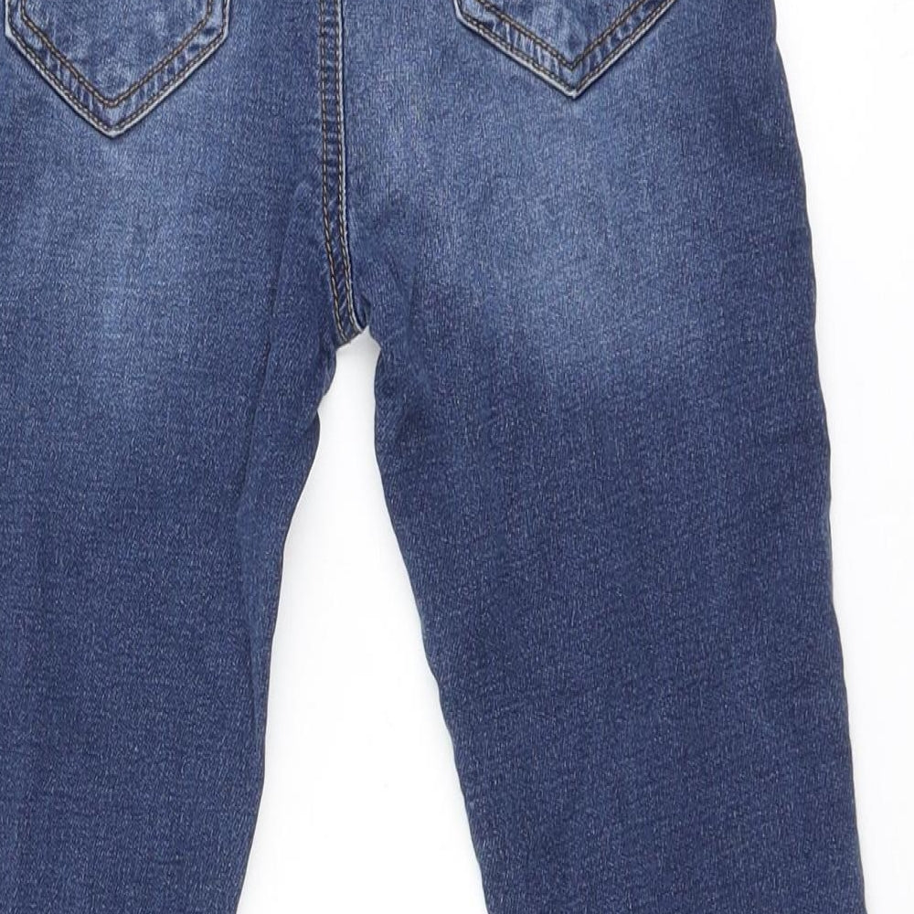 NEXT Boys Blue Cotton Straight Jeans Size 9 Years Regular Drawstring