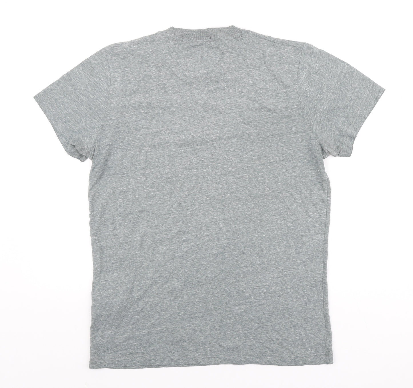 Abercrombie & Fitch Mens Grey Cotton T-Shirt Size M Round Neck - Pocket Detail