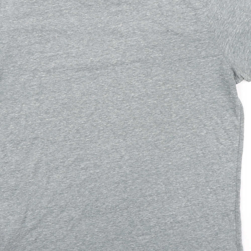 Abercrombie & Fitch Mens Grey Cotton T-Shirt Size M Round Neck - Pocket Detail
