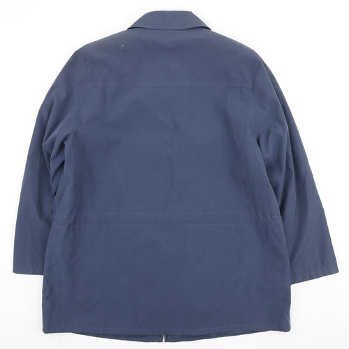 Preworn Womens Blue Jacket Coat Size L Zip
