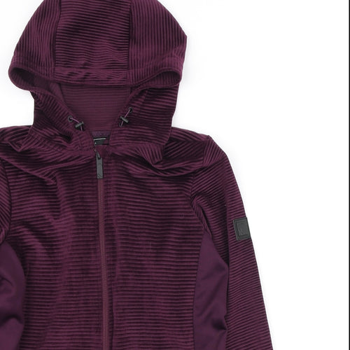 Regetta Womens Purple Polyester Full Zip Hoodie Size 12 Zip
