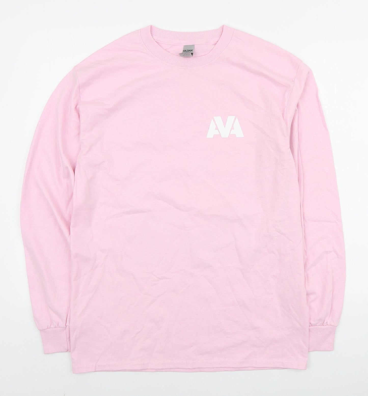 Preworn Womens Pink Cotton Basic Polo Size M Round Neck - AVA